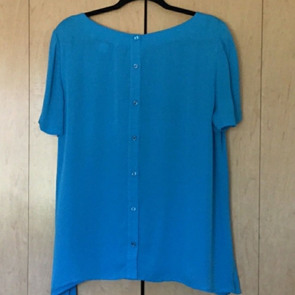 DV Furstenberg Maggi Short-Sleeve Silk Buttom-Back - Picture 3 of 8